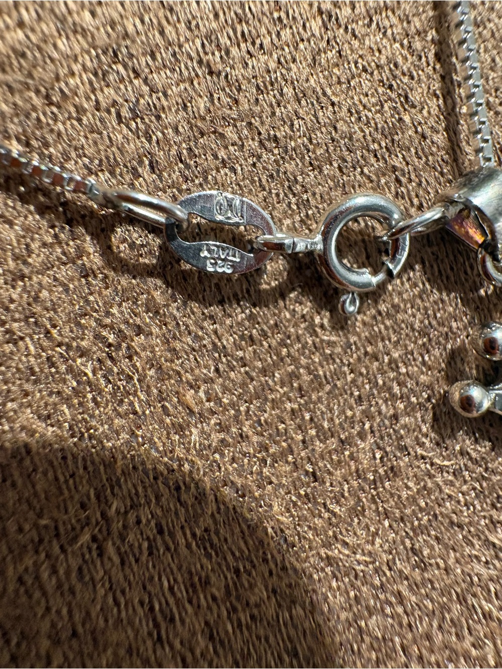 D Silver Initial 'D' Pendant Necklace with Crown Accent - Picture 2 of 2